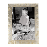 italian wood picture frame, silver 