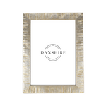 italian wood picture frame, silver 