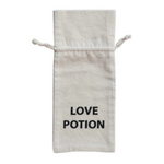canvas halloween wine bag, love potion