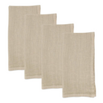 natural linen napkins, set of four