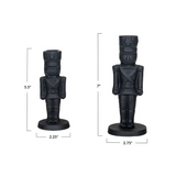 measurements Cast Iron Soldier Shaped Taper Holder, Black, available in two sizes