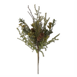 18.5" mixed pine twig mini pinecone bush 