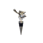 Moose-shaped bottle stopper on a white background