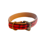 red and black dog collar