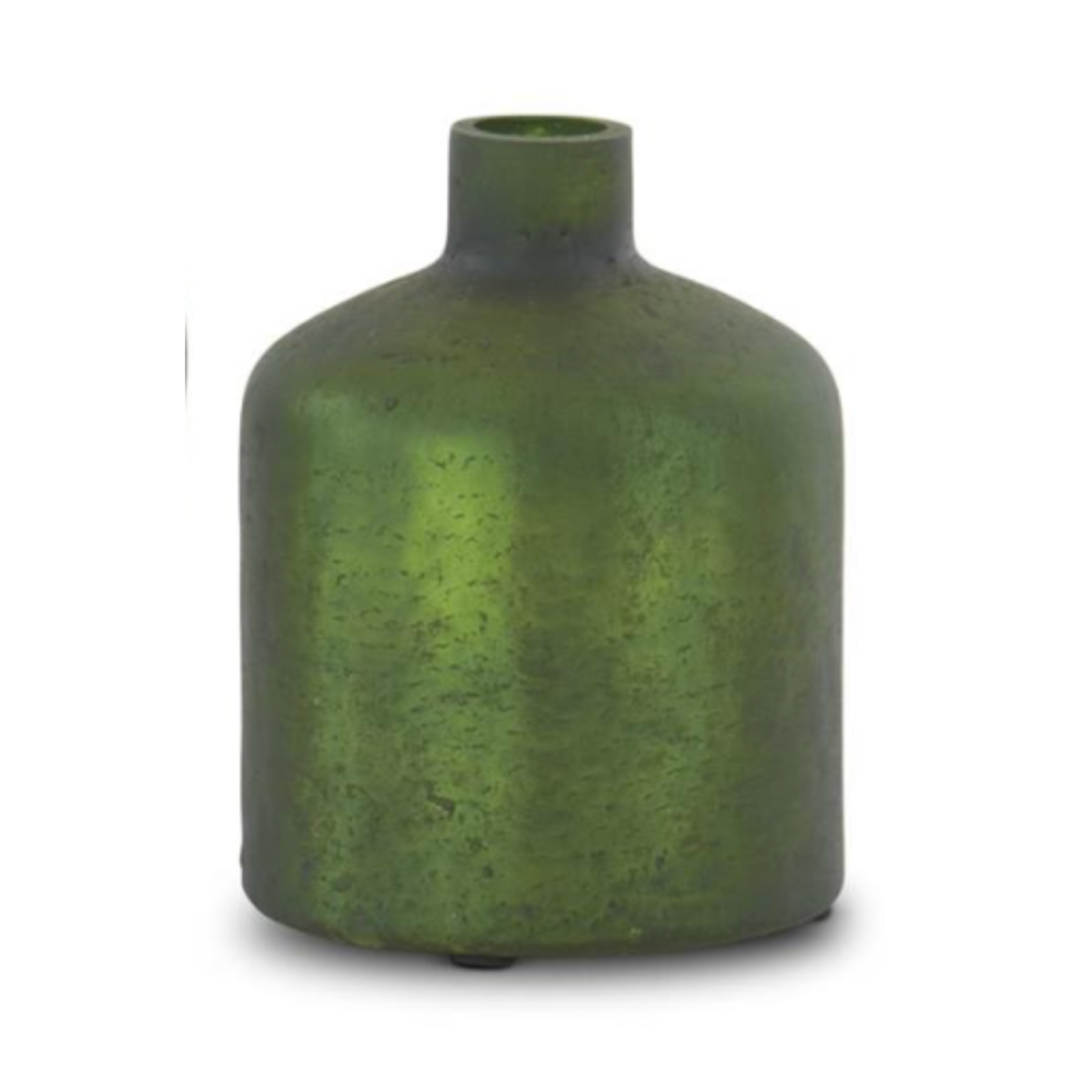 antique green bottle vase, aldo style