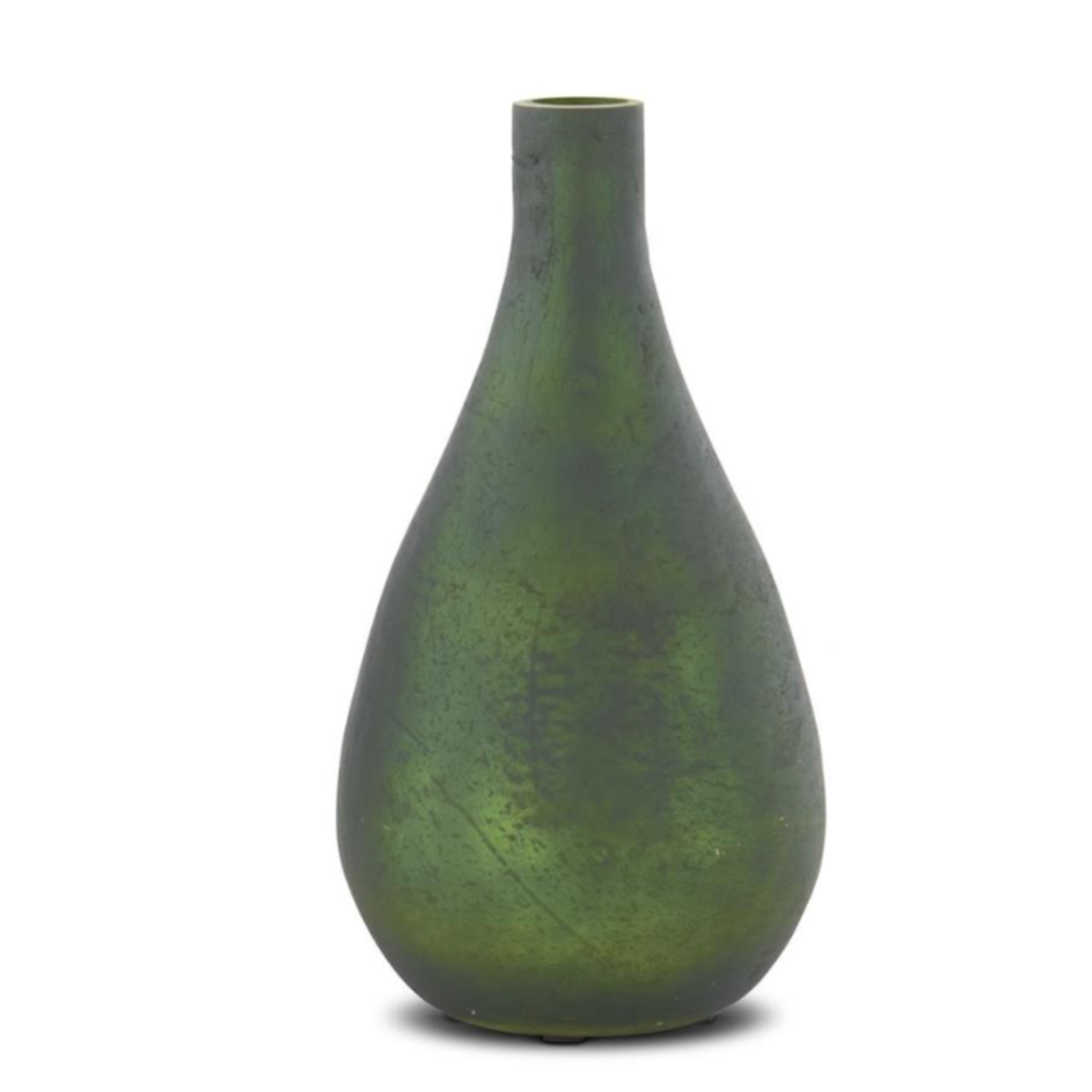 antique green bottle vase, matteo style