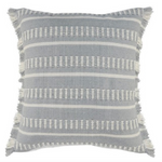 striped blue tucker pillow indoor/outdoor fabric