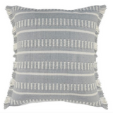 striped blue tucker pillow indoor/outdoor fabric