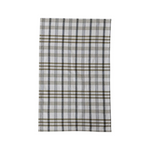  Stonewashed Cotton Tea Towel w/ Grid/Plaid Pattern, White & Green, style b