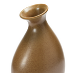 shown details of the top of Stoneware Organic Shaped Vase, Brown Reactive Glaze