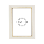 WHITE WOODEN FRAME WITH GOLD DETAIL