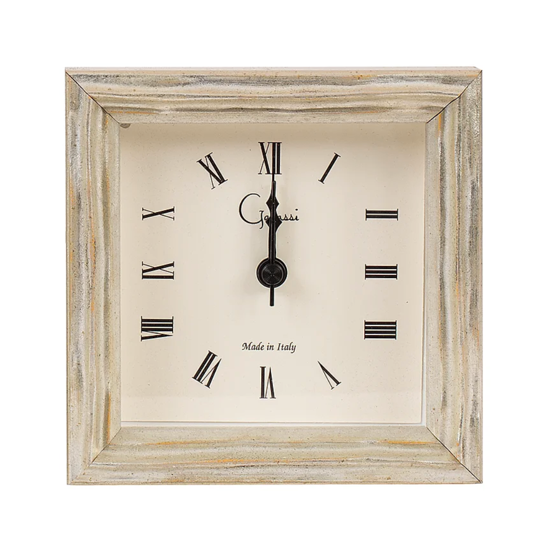 silver traviata clock 4" x 4"