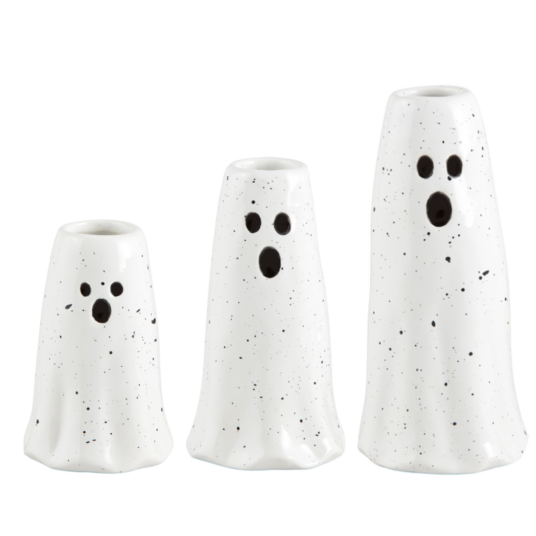 speckled white ghost vase, 3 sizes