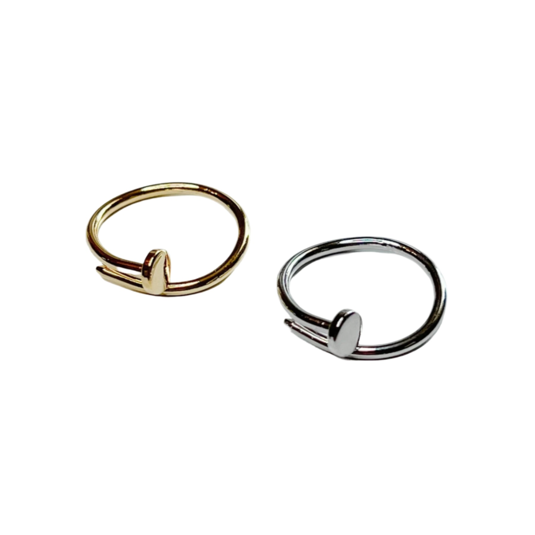 twisted nail ring, two styles