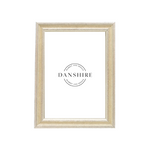 Italian wood picture frame with silver trim