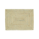 whitewash woven rattan placemat