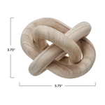 Pine Wood Chain Décor w/ 3 Links, Natural measurements