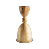 Metal Taper Holder, Distressed Brass Finish - short