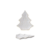 Decorative ceramic tree-shaped plate on a white background
