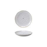 Set of ceramic plates with christmas tree design on a white background