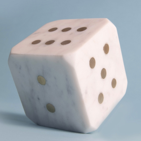 Marble Dice w/ Brass Dots - Danshire Market and Design 