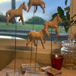 Wooden Horse Statues, Set of Four - Danshire Market and Design 