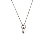 silver gold ball link charm necklace