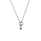 silver gold ball link charm necklace