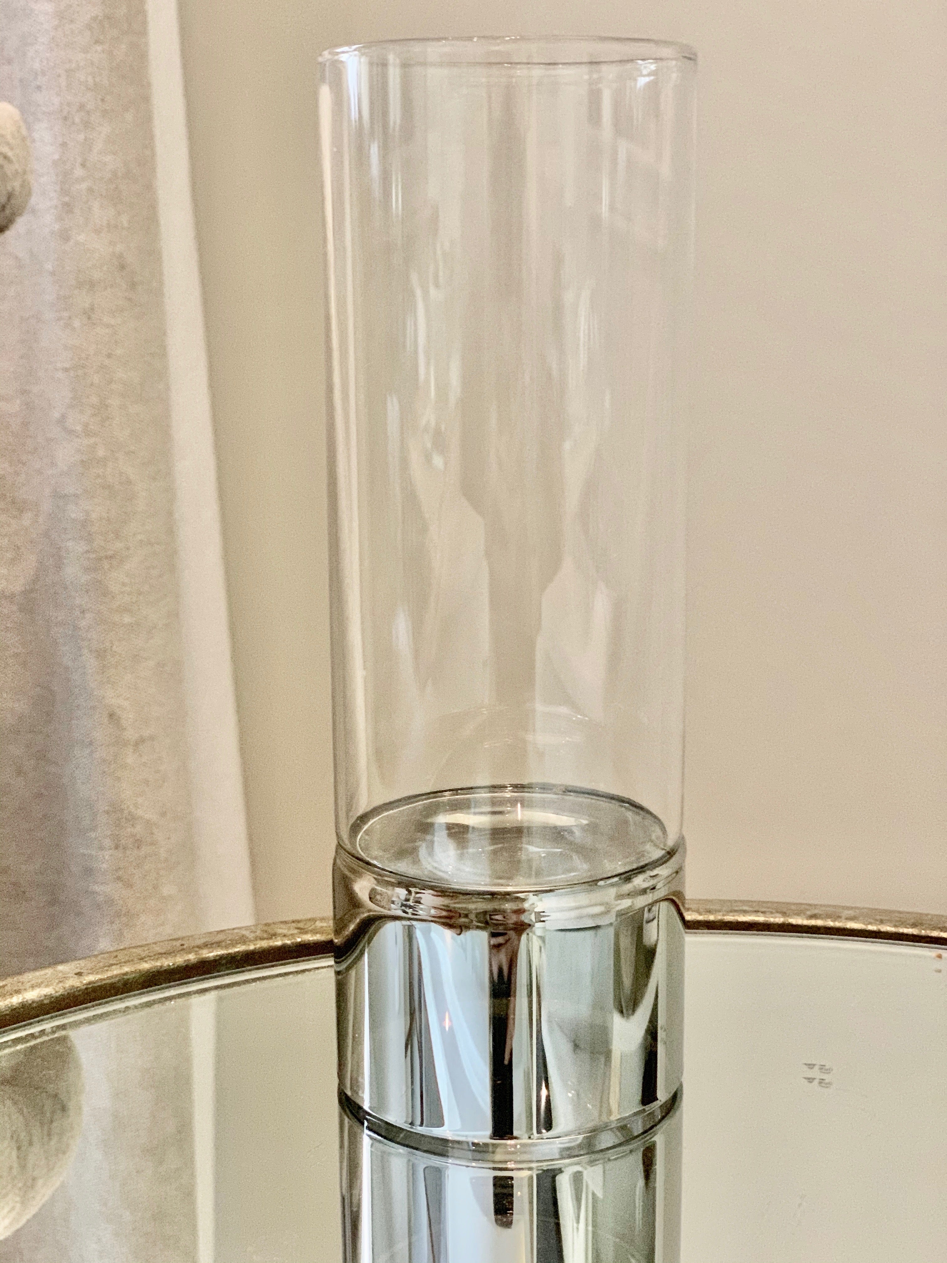 Vase, Glass/Metal, Gray 7.9" - Danshire Market and Design 