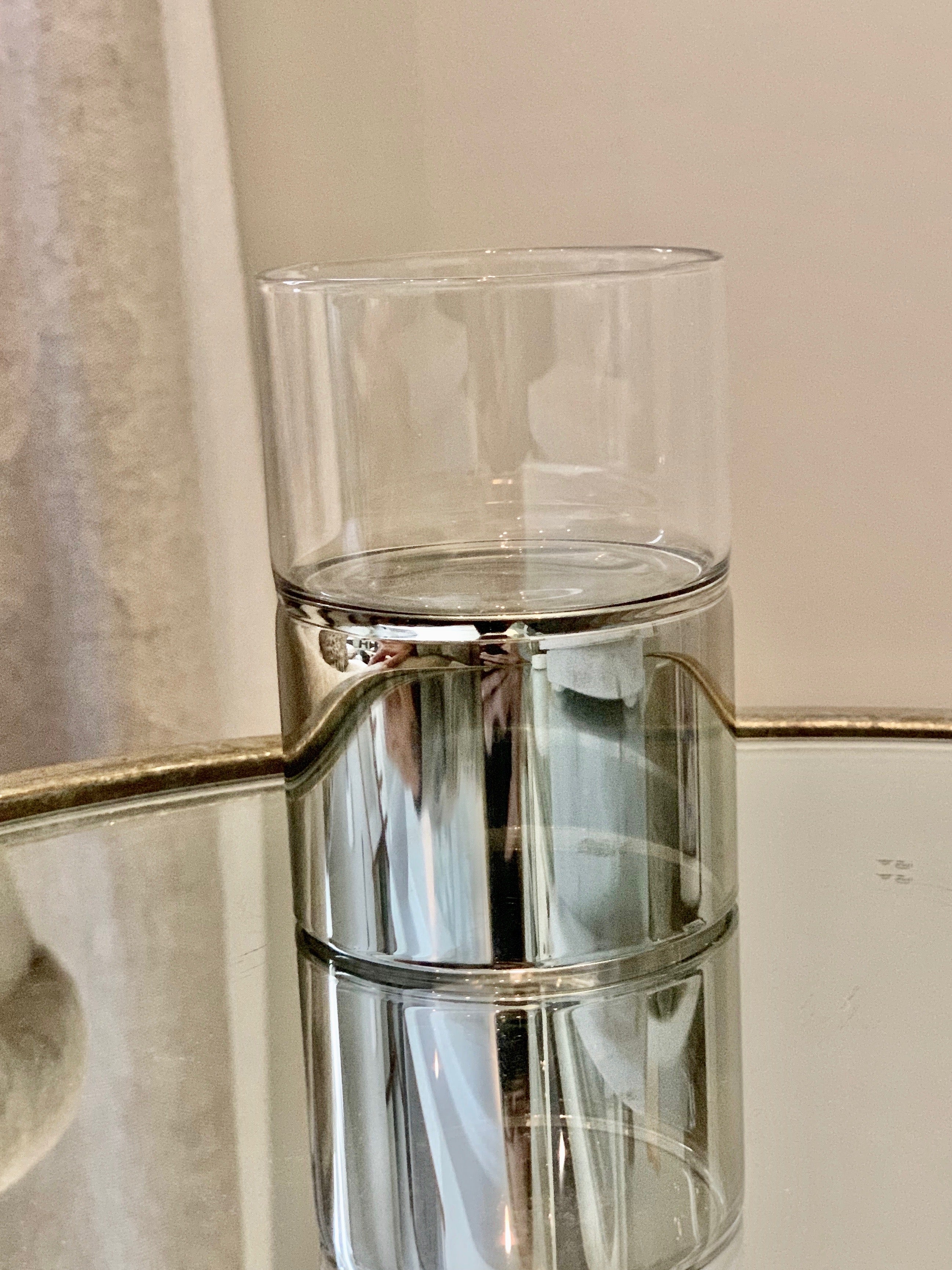 Vase, Glass/Metal, Gray 3.9" - Danshire Market and Design 