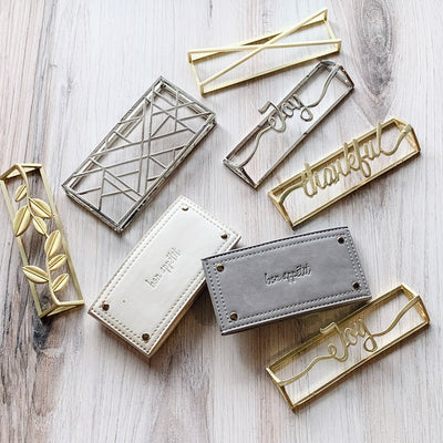 Napkin Wrap, Metal - Danshire Market and Design , unique rectangular napkin wrap, table decor