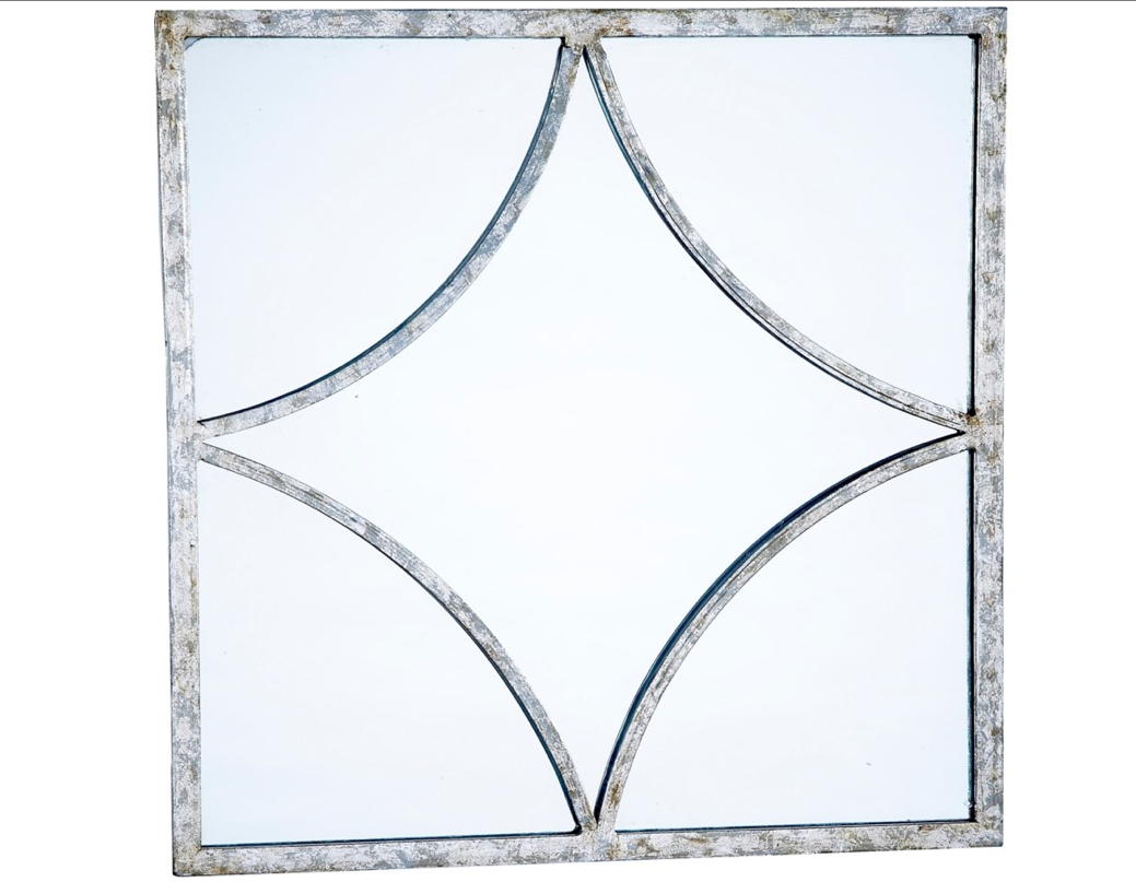 Mirror, Jessie - Danshire Market and Design , diamond metal mirror with a silver finish. Buy 1 or make a wall collage with 4! the possibilities are endless!   Dimensions: 18" SQ