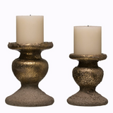 Candle Holder, Terra-cotta , Gold Finish - Danshire Market and Design 