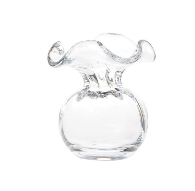 Hibiscus Glass Vase - Clear - Danshire Market and Design 