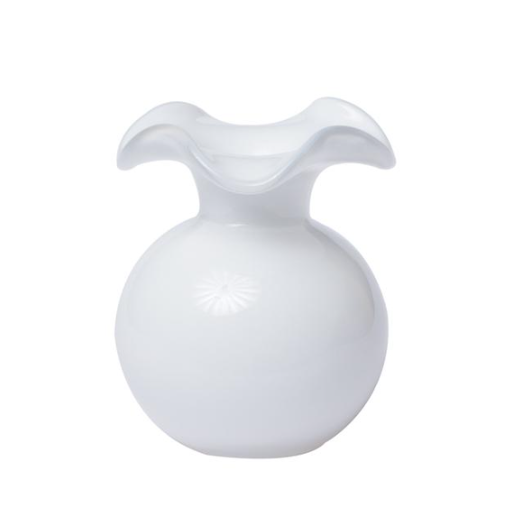 Hibiscus Glass Vase - White - Danshire Market and Design 