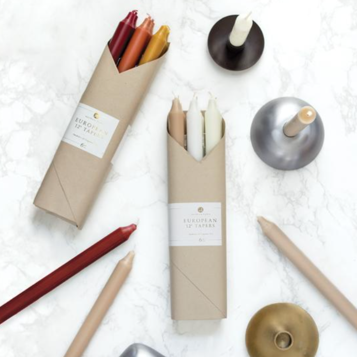 European Tapers 12" - 6 Piece Combo Pack - Danshire Market and Design 