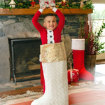 Standing Stocking, Gold & Fur - Danshire Market and Design 