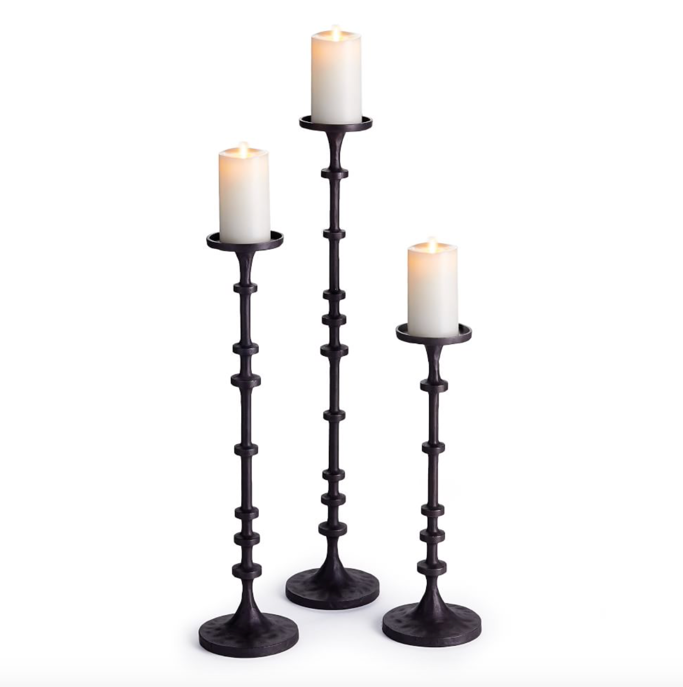 Abacus Candle Stand - Danshire Market and Design , oversized bronze / black candle holders 