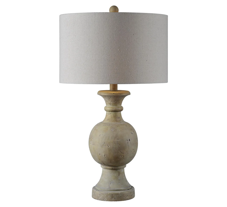 Lamp, Ellis - Danshire Market and Design , replicated stone-like finish enhances any interior, giving it a touch of elegance., 30" High 