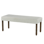 Bench, Cotton Boll - Danshire Market and Design , spindle leg cream bench