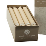 northern lights taper candles, tan 