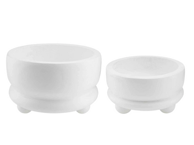 White Footed Bowl - Danshire Market and Design 