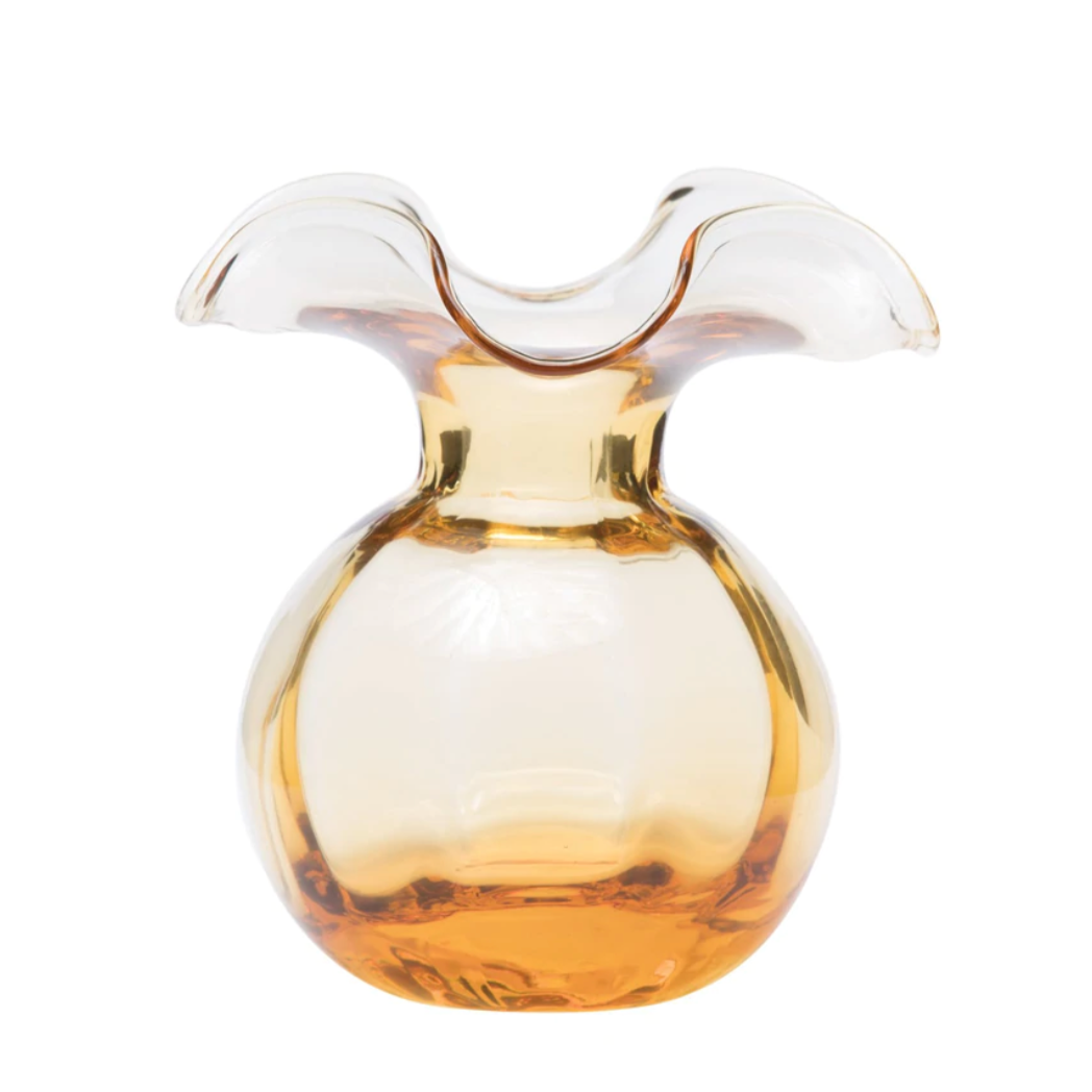Hibiscus Glass Vase - Amber - Danshire Market and Design 