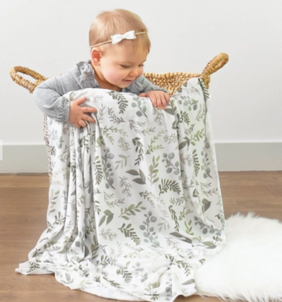 Swaddle Blanket, Graceful Greenery - Danshire Market and Design 