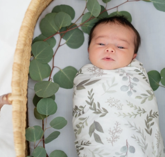 Swaddle Blanket, Graceful Greenery - Danshire Market and Design 