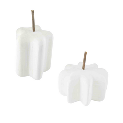 White Wooden Pumpkin - Danshire Market and Design 