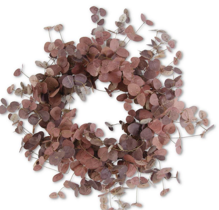 Burgundy Eucalyptus Wreath - 30" - Danshire Market and Design 
