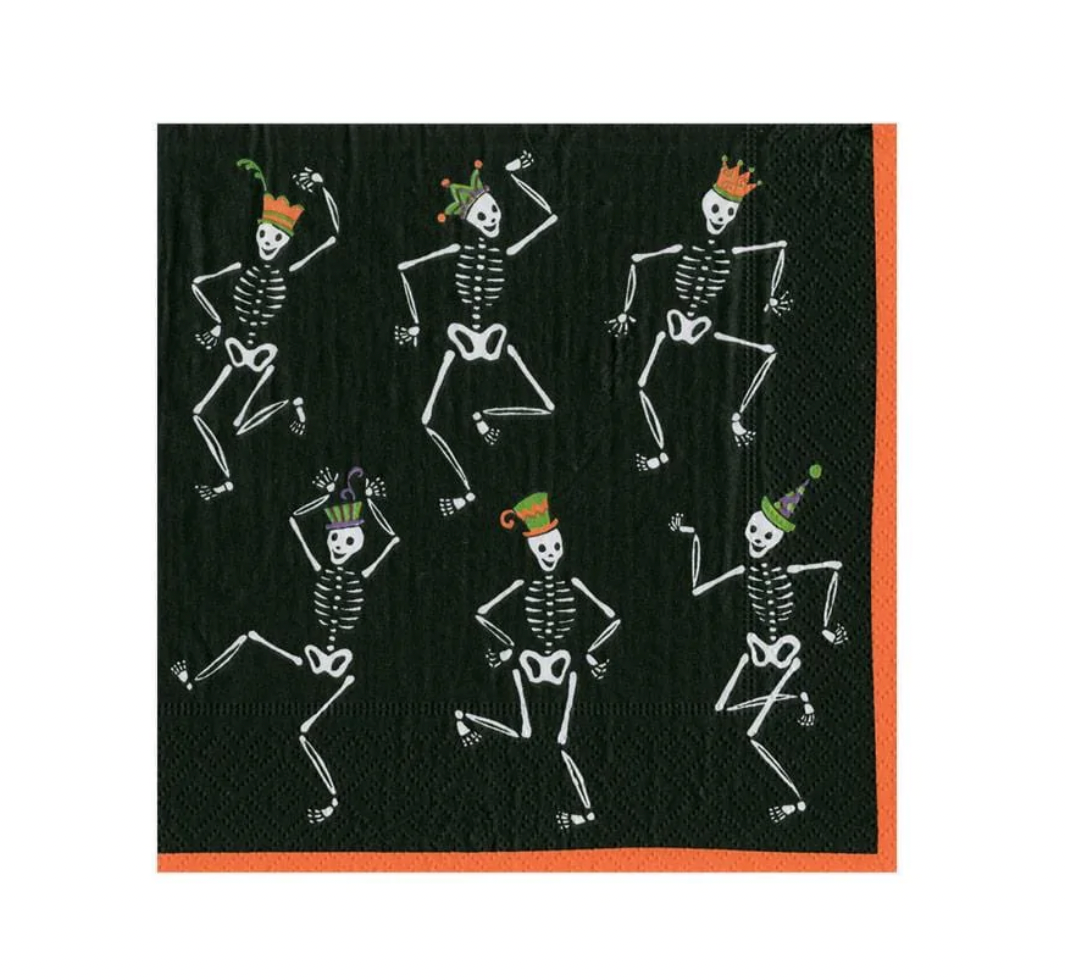 Cocktail Napkins – Dancing Skeletons Black - Danshire Market and Design 