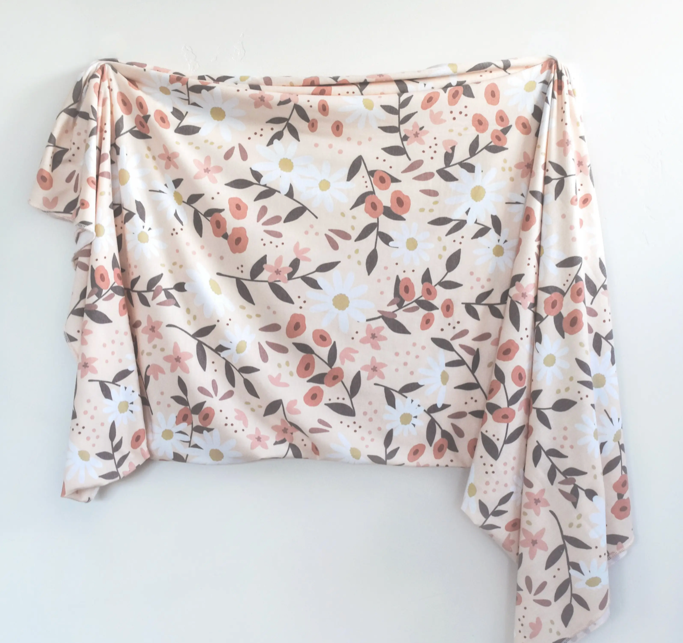 Swaddle Blanket, Peach Posey - Danshire Market and Design 
