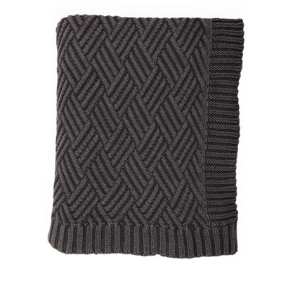 chunky knit throw, dark gray throw, home decor blanket, 